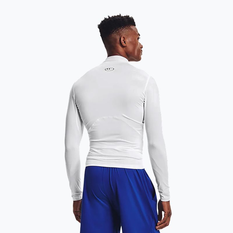 Longsleeve treningowy męski Under Armour HG Armour Comp Mock white/black 3