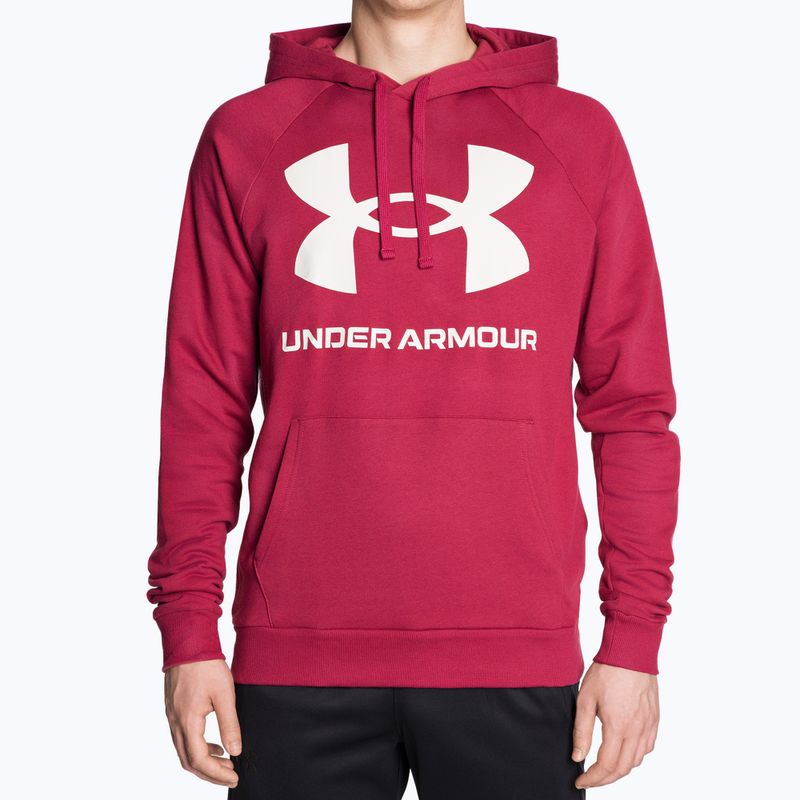 Bluza męska Under Armour Rival Fleece Big Logo HD red/white