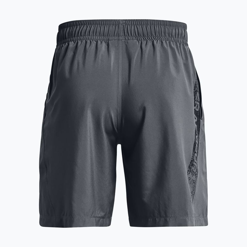 Spodenki treningowe męskie Under Armour Woven Graphic pitch gray/black 5