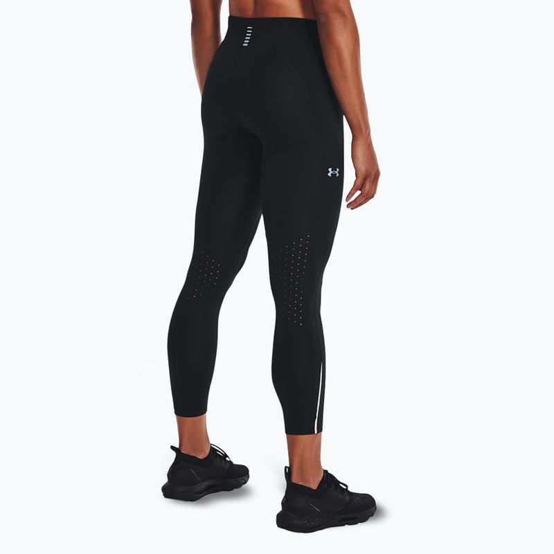 Legginsy do biegania damskie Under Armour Launch Ankle black/black/reflective 3