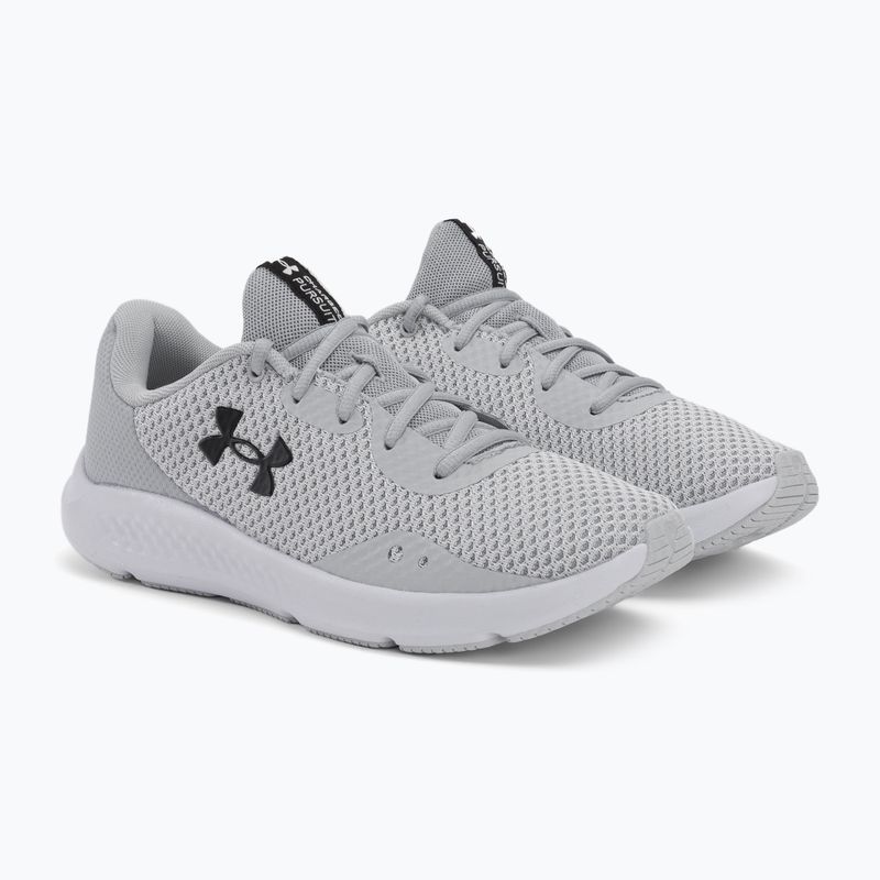 Buty do biegania damskie Under Armour Charged Pursuit 3 halo gray/mod gray/black 4