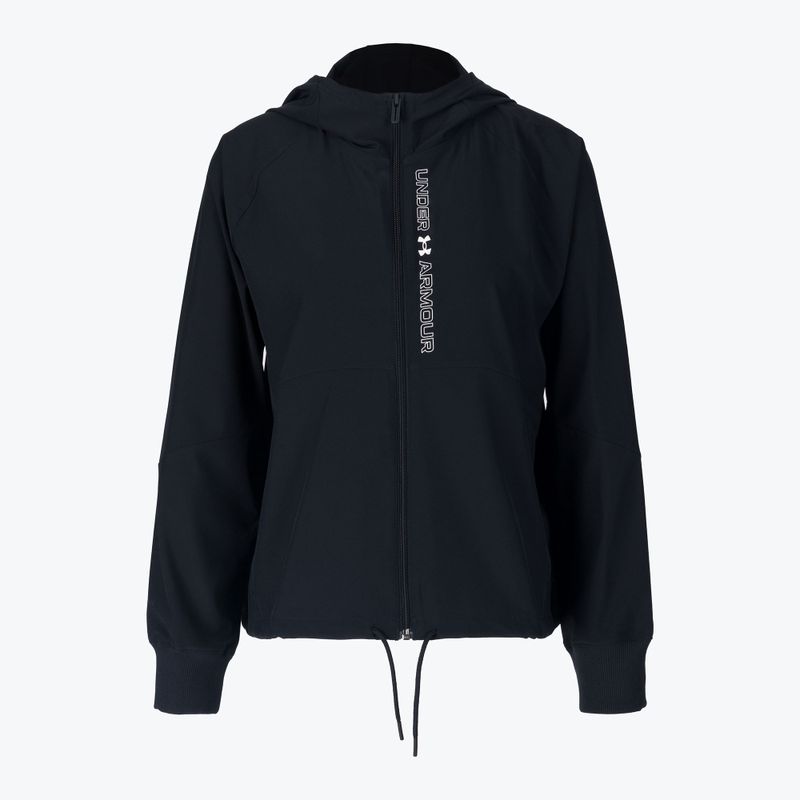 Kurtka treningowa damska Under Armour Woven FZ black/black/white