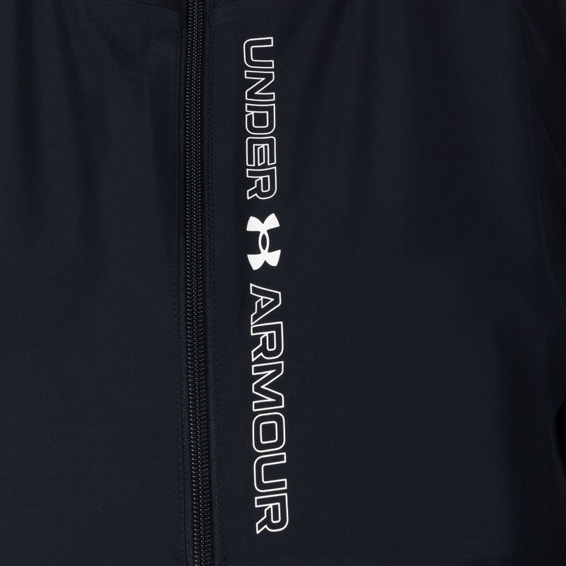 Kurtka treningowa damska Under Armour Woven FZ black/black/white 3