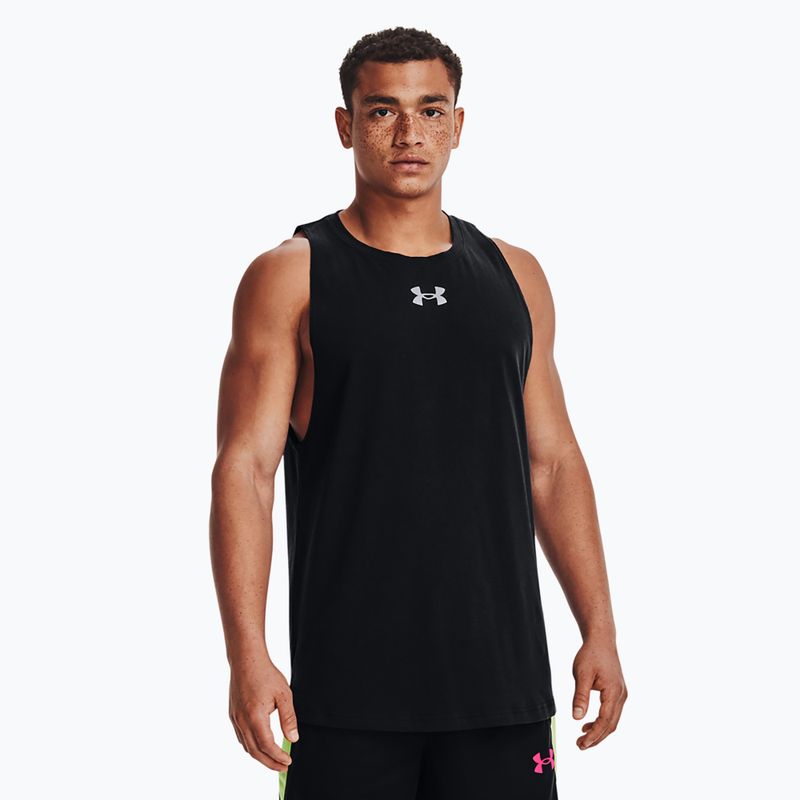 Koszulka koszykarska męska Under Armour Baseline Cotton Tank black/mod gray