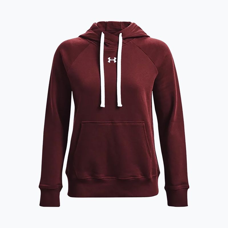 Bluza damska Under Armour Rival Fleece Hb Hoodie chestnut red/white 5