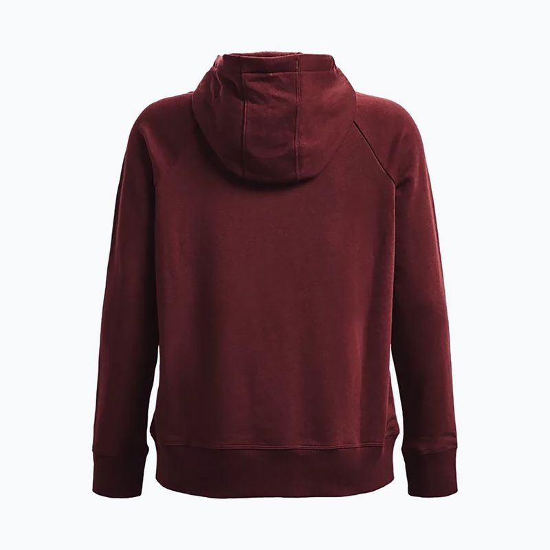 Bluza damska Under Armour Rival Fleece Hb Hoodie chestnut red/white 6