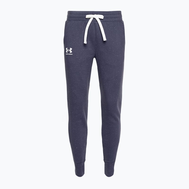 Spodnie damskie Under Armour Rival Fleece Joggers tempered steel/white 5