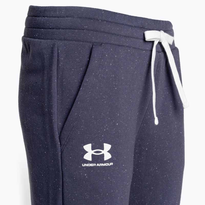 Spodnie damskie Under Armour Rival Fleece Joggers tempered steel/white 7