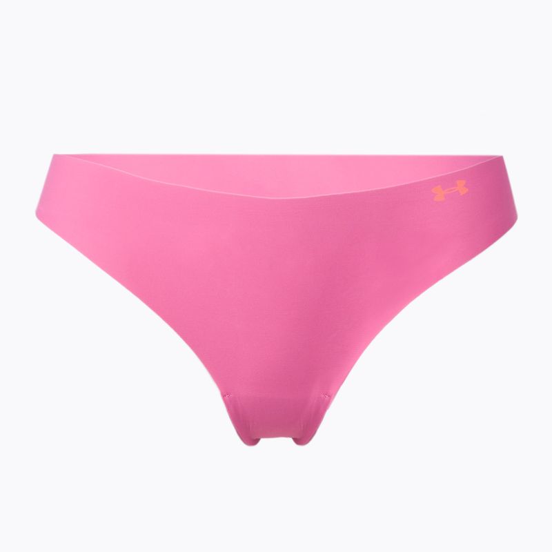 Stringi damskie Under Armour Pure Stretch Thong Print 3 pary pace pink/dark cherry/afterglow 2