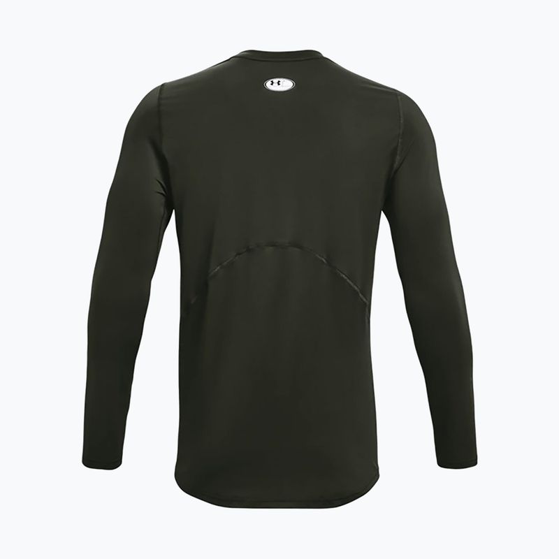 Longsleeve treningowy męski Under Armour UA Hg Armour Fitted baroque green/white 2