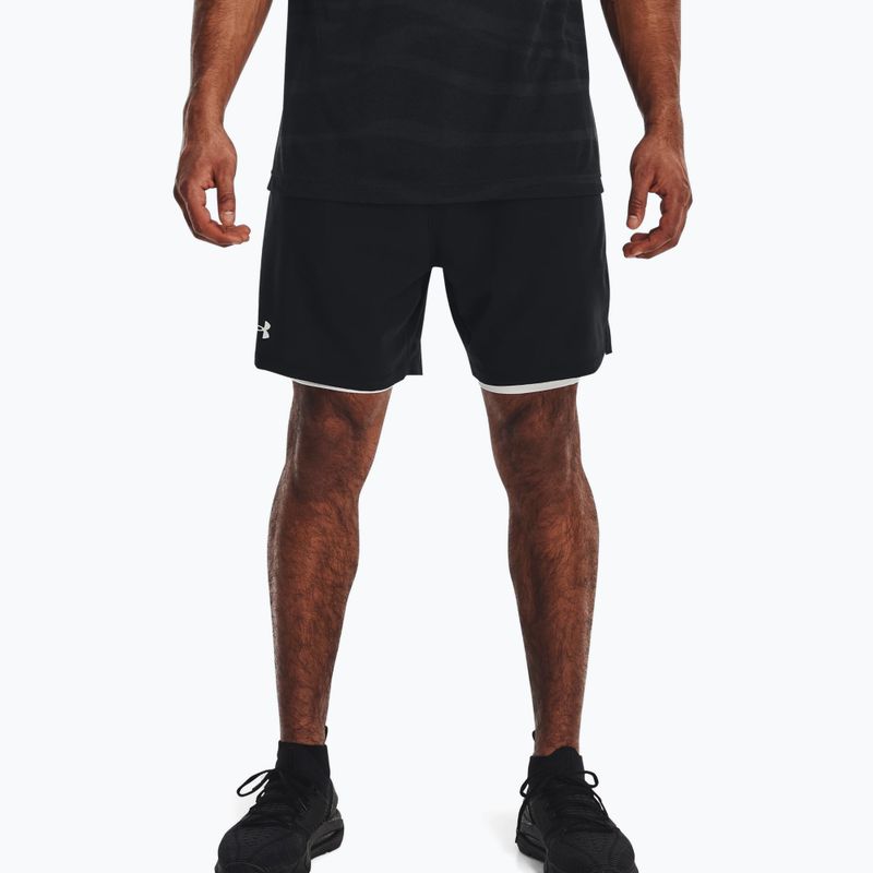 Spodenki treningowe męskie Under Armour Vanish Woven 2In1 Sts black/white 3