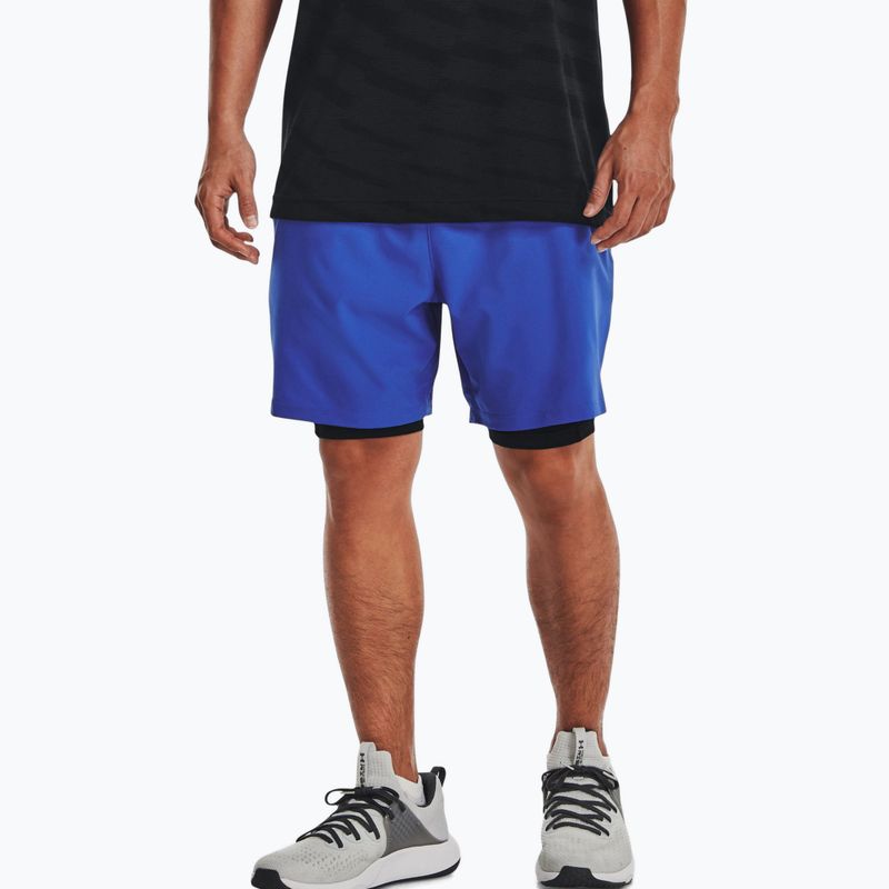 Spodenki treningowe męskie Under Armour Vanish Woven 2In1 Sts versa blue/black/black 3