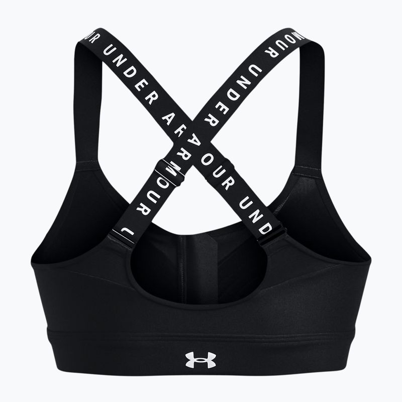 Biustonosz treningowy Under Armour Infinity High Bra Zip black/white 2