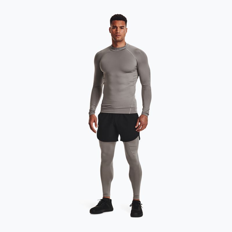 Longsleeve treningowy męski Under Armour UA Cg Armour Novelty Mock pewter/reflective 2