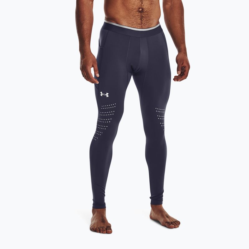 Legginsy treningowe męskie Under Armour UA Cg Armour Novelty tempered steel/reflective