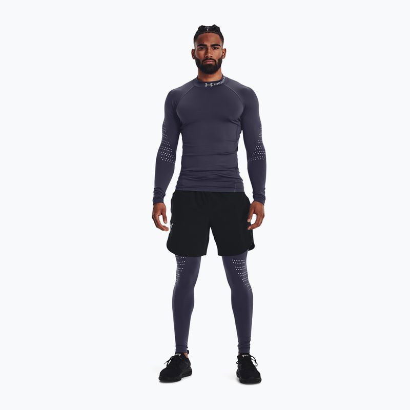 Legginsy treningowe męskie Under Armour UA Cg Armour Novelty tempered steel/reflective 3