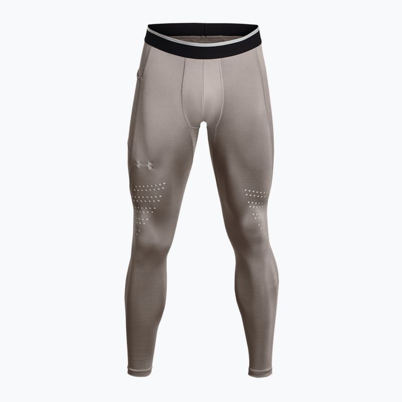 Legginsy treningowe męskie Under Armour UA Cg Armour Novelty pewter/reflective