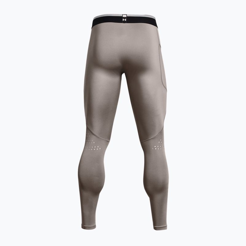 Legginsy treningowe męskie Under Armour UA Cg Armour Novelty pewter/reflective 2