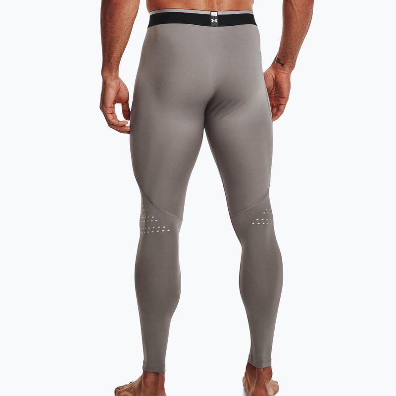 Legginsy treningowe męskie Under Armour UA Cg Armour Novelty pewter/reflective 4