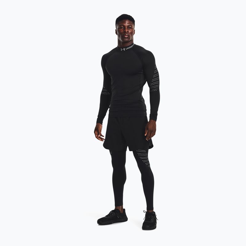 Longsleeve treningowy męski Under Armour UA Cg Armour Novelty Mock black/reflective 3