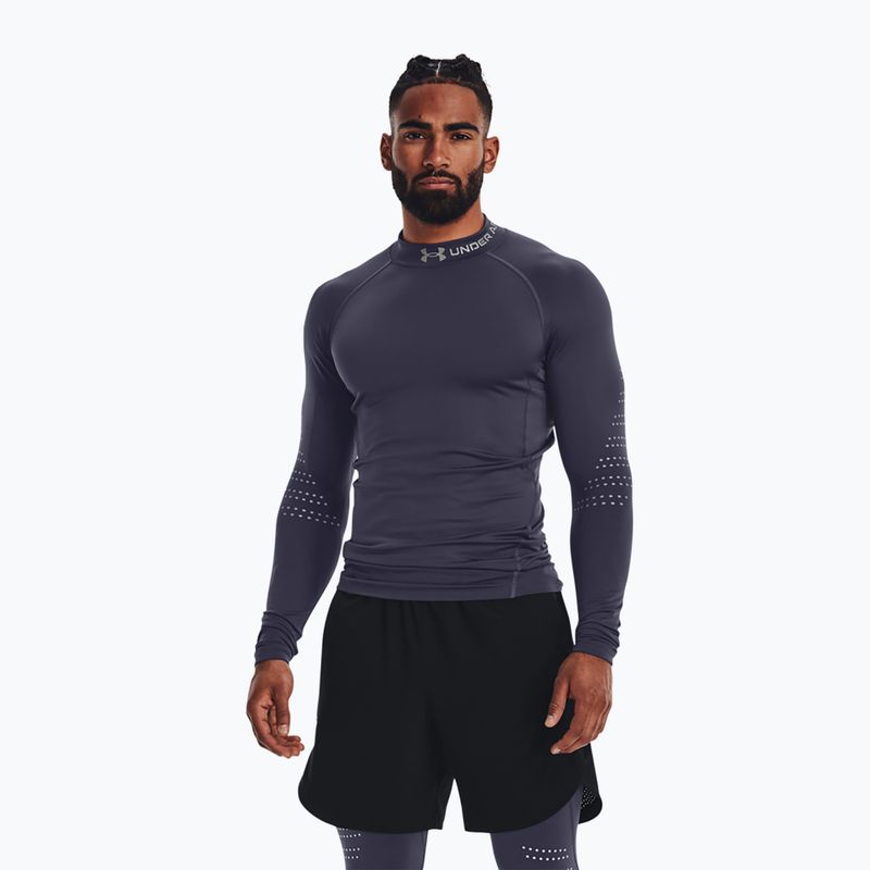 Longsleeve treningowy męski Under Armour UA Cg Armour Novelty Mock tempered steel/reflective