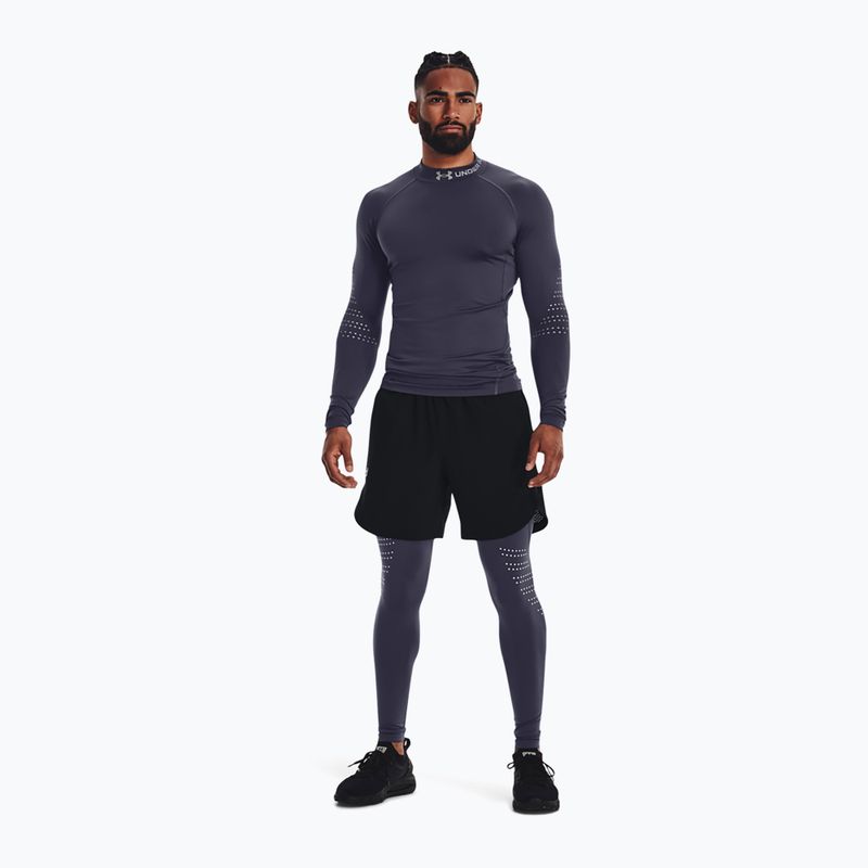 Longsleeve treningowy męski Under Armour UA Cg Armour Novelty Mock tempered steel/reflective 3