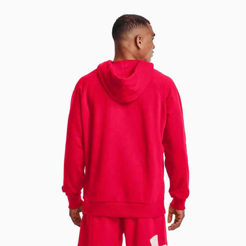 Bluza męska Under Armour Rival Fleece Big Logo HD red/onyx white 3