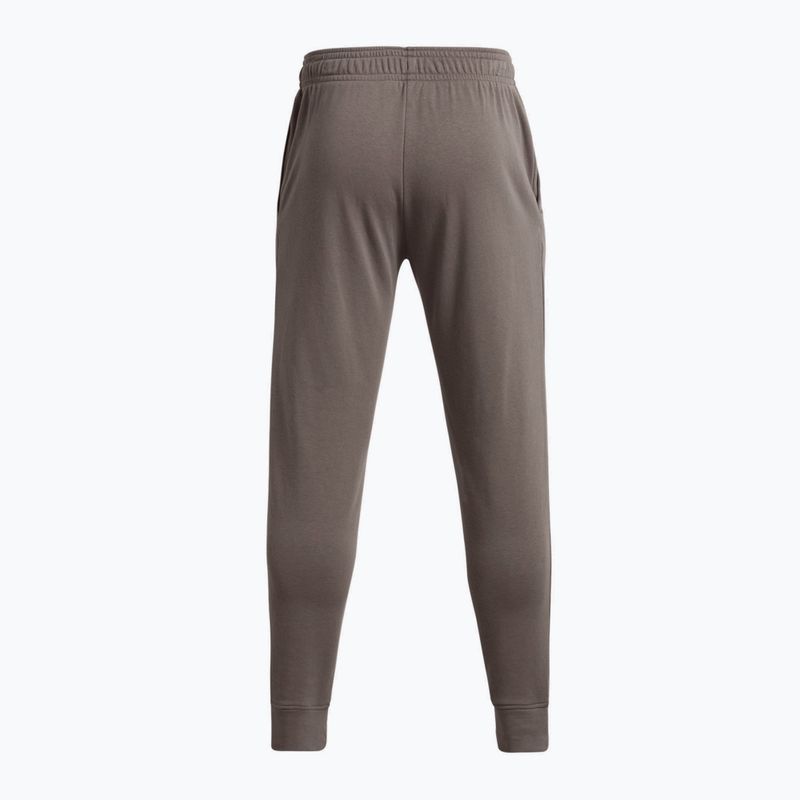 Spodnie męskie Under Armour UA Rival Terry Jogger fresh clay/onyx white 2