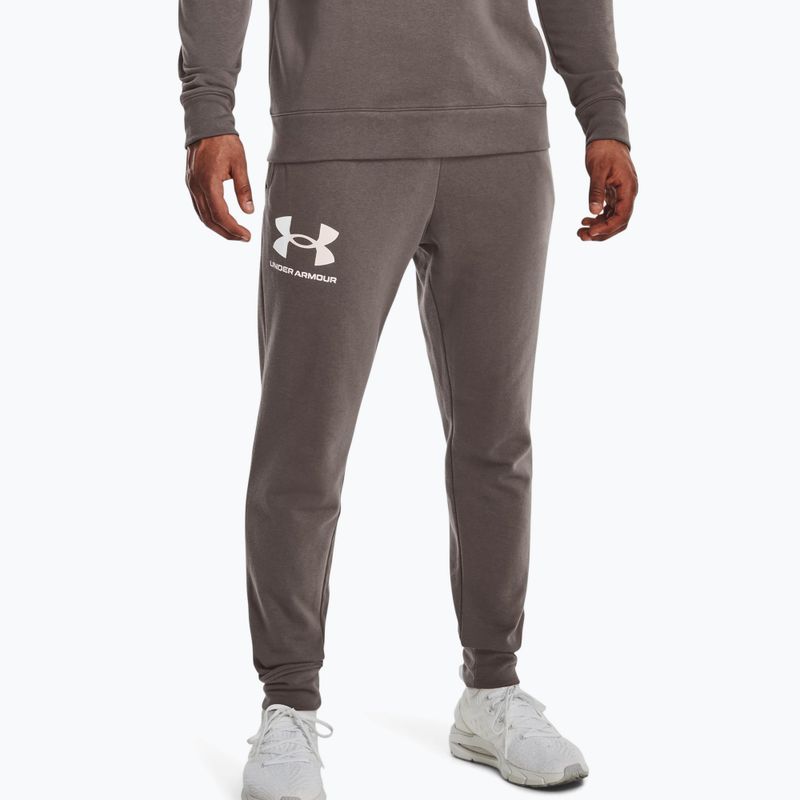 Spodnie męskie Under Armour UA Rival Terry Jogger fresh clay/onyx white 3