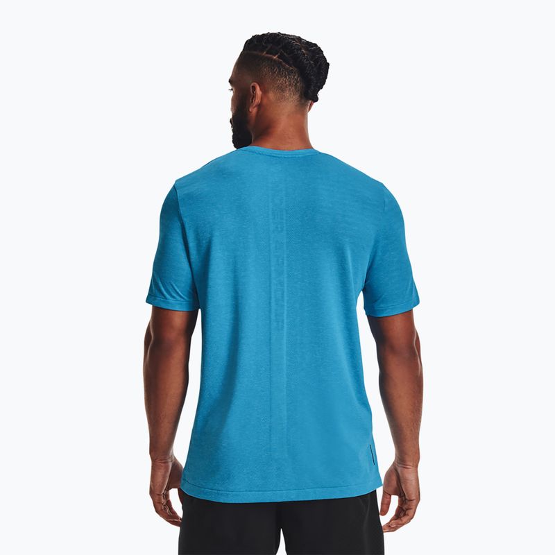 Koszulka treningowa męska Under Armour UA Rush Seamless Geosport capri/black 2