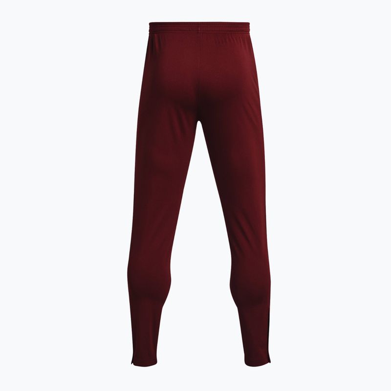 Spodnie treningowe męskie Under Armour UA Pique Track chestnut red/white 4