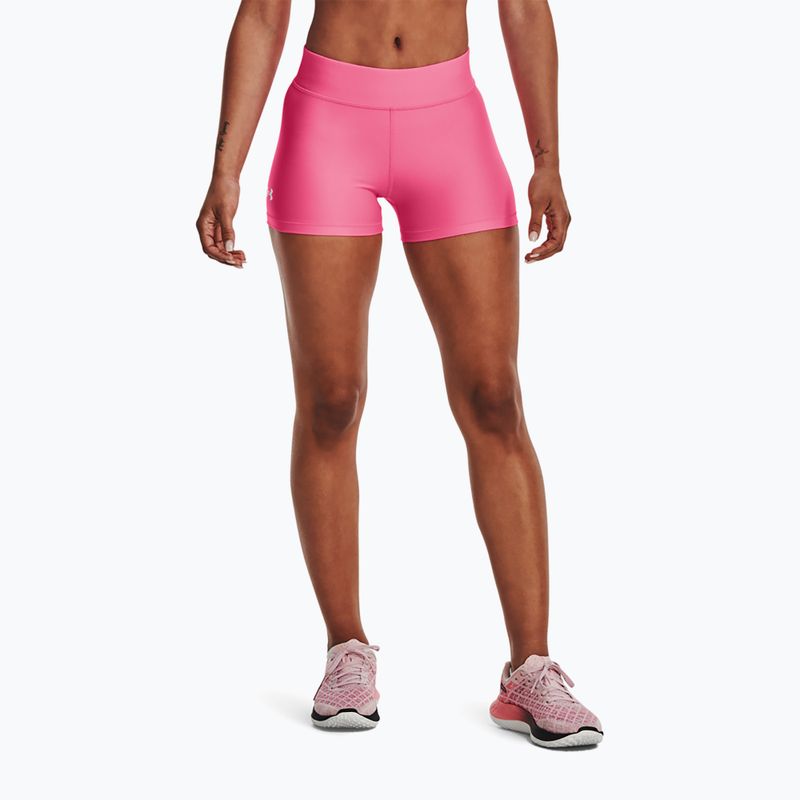 Spodenki treningowe damskie Under Armour Armour Mid Rise pink punk/white