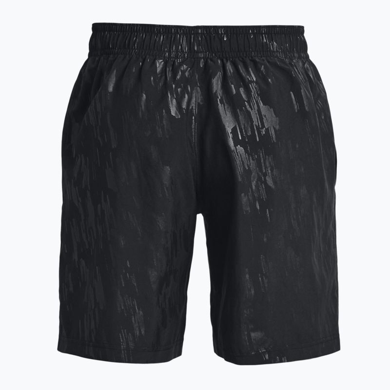 Spodenki treningowe męskie Under Armour UA Woven Emboss black/white 2