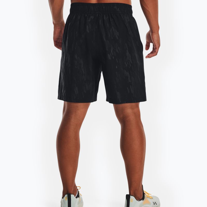 Spodenki treningowe męskie Under Armour UA Woven Emboss black/white 4