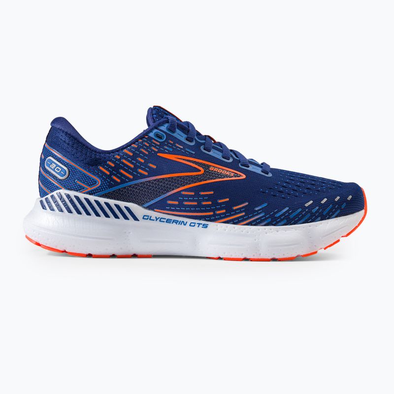 Buty do biegania męskie Brooks Glycerin GTS 20 blue depths/palace blue/orange 2