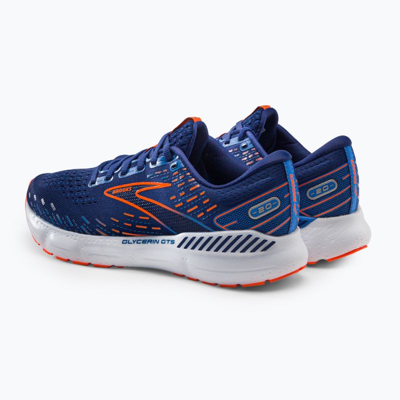 Buty do biegania męskie Brooks Glycerin GTS 20 blue depths/palace blue/orange 3