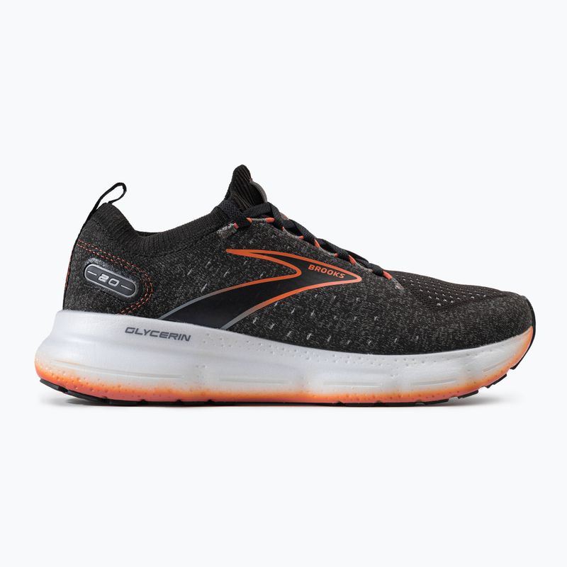 Buty do biegania męskie Brooks Glycerin StealthFit 20 black/blackened pearl/fiery red 2