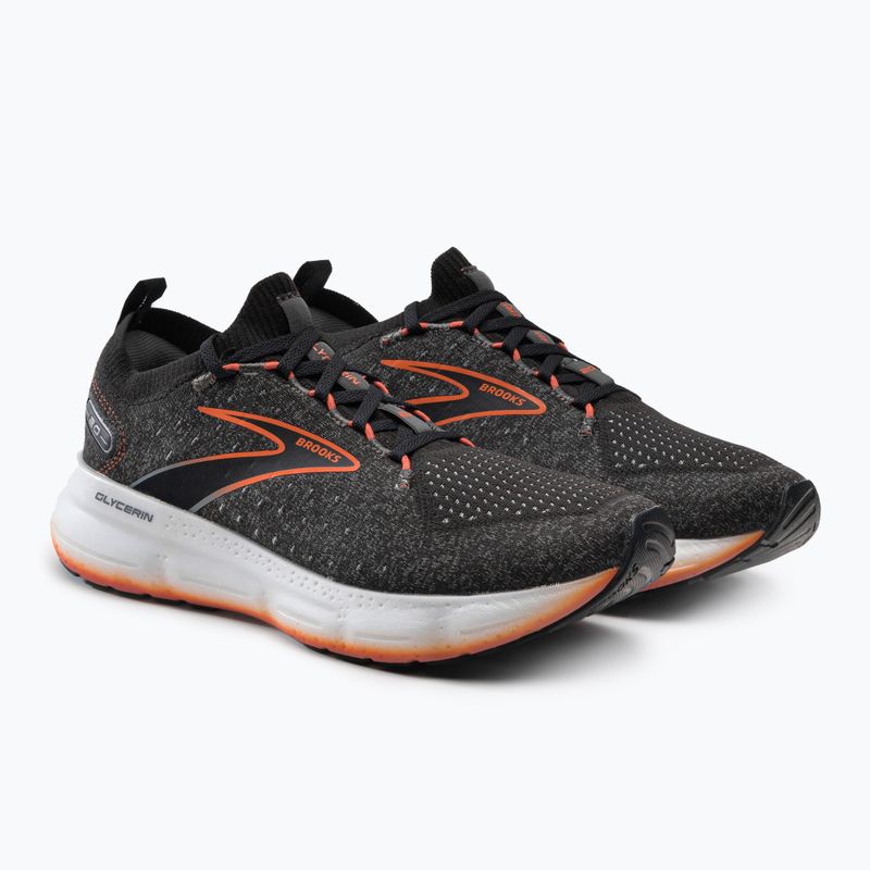 Buty do biegania męskie Brooks Glycerin StealthFit 20 black/blackened pearl/fiery red 5