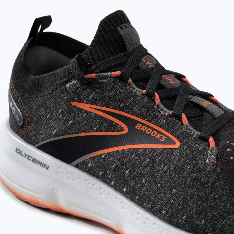 Buty do biegania męskie Brooks Glycerin StealthFit 20 black/blackened pearl/fiery red 8