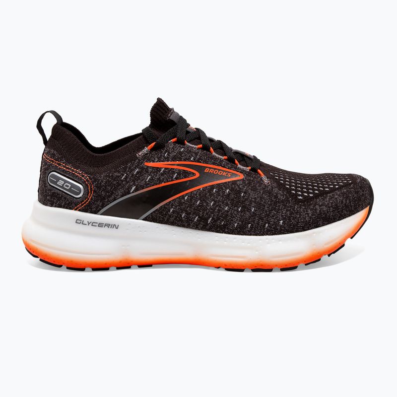 Buty do biegania męskie Brooks Glycerin StealthFit 20 black/blackened pearl/fiery red 10