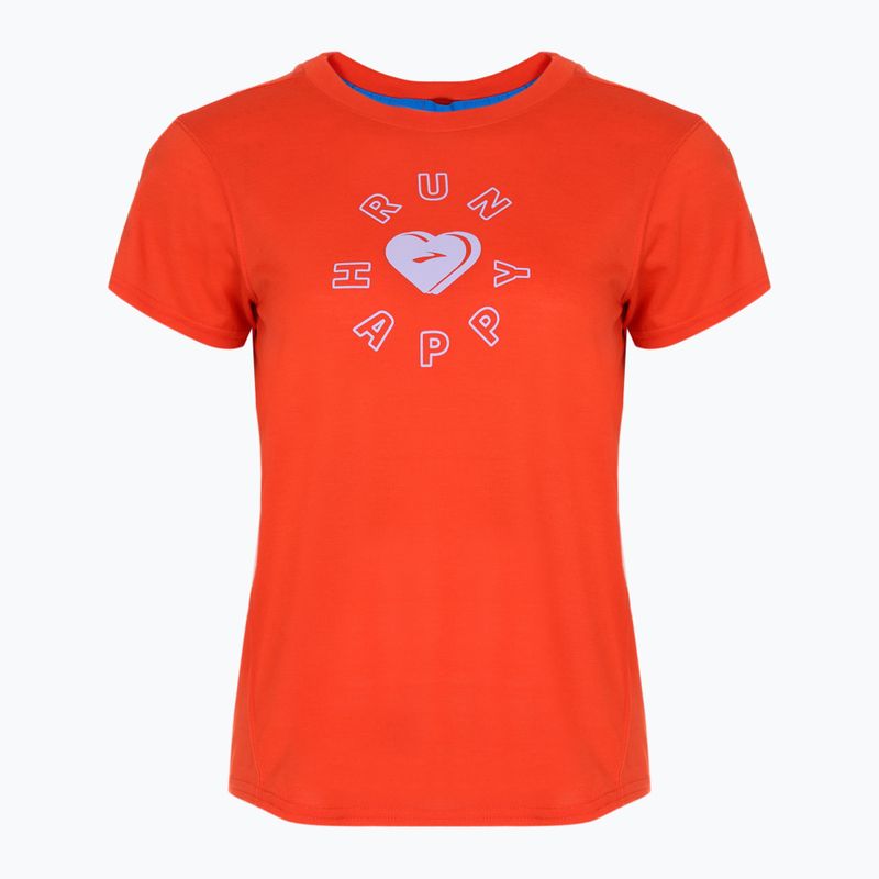 Koszulka do biegania damska Brooks Distance Graphic jamberry/love run