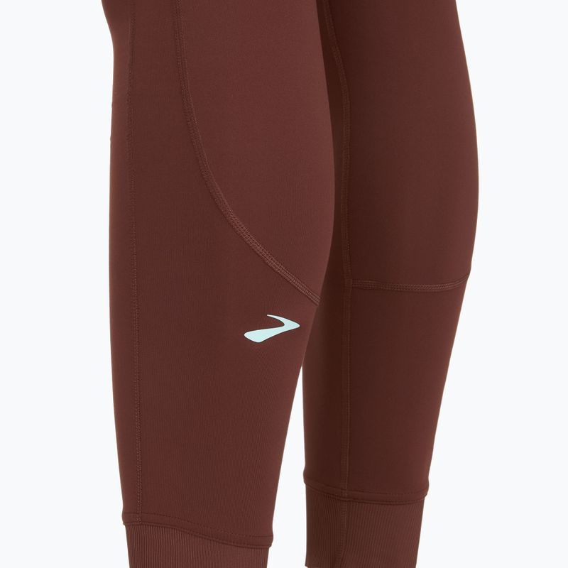 Legginsy do biegania damskie Brooks Momentum Thermal Tight run raisin 3