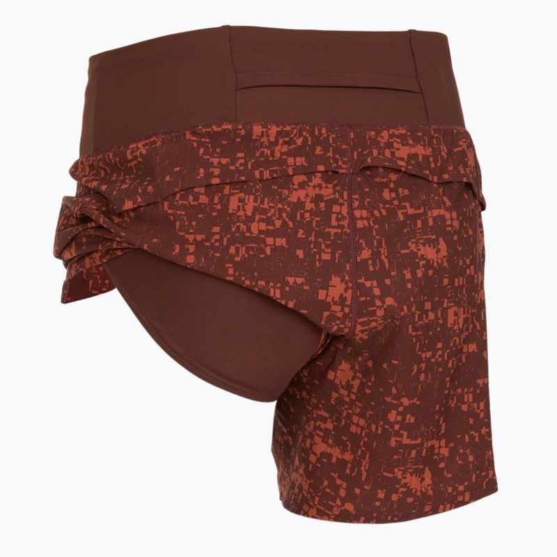 Spodenki do biegania damskie Brooks Chaser 5" run raisin glitch print 4