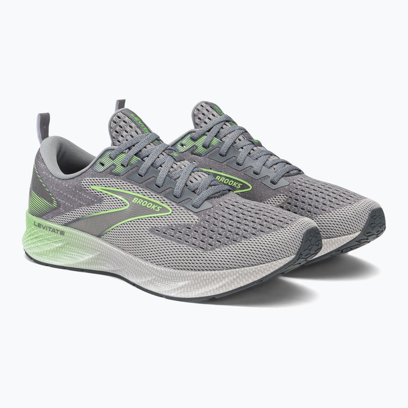 Buty do biegania męskie Brooks Levitate 6 primer grey/neon green 4