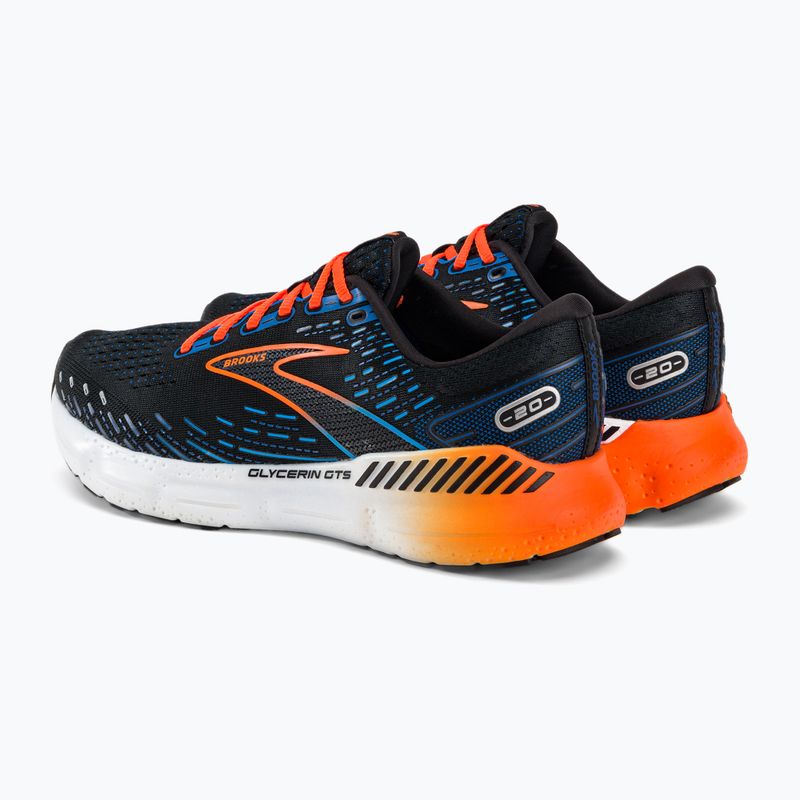 Buty do biegania męskie Brooks Glycerin GTS 20 black/classic blue/orange 3