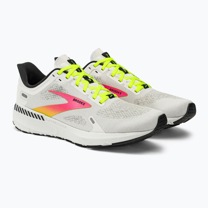 Buty do biegania męskie Brooks Launch GTS 9 white/pink/nightlife 5