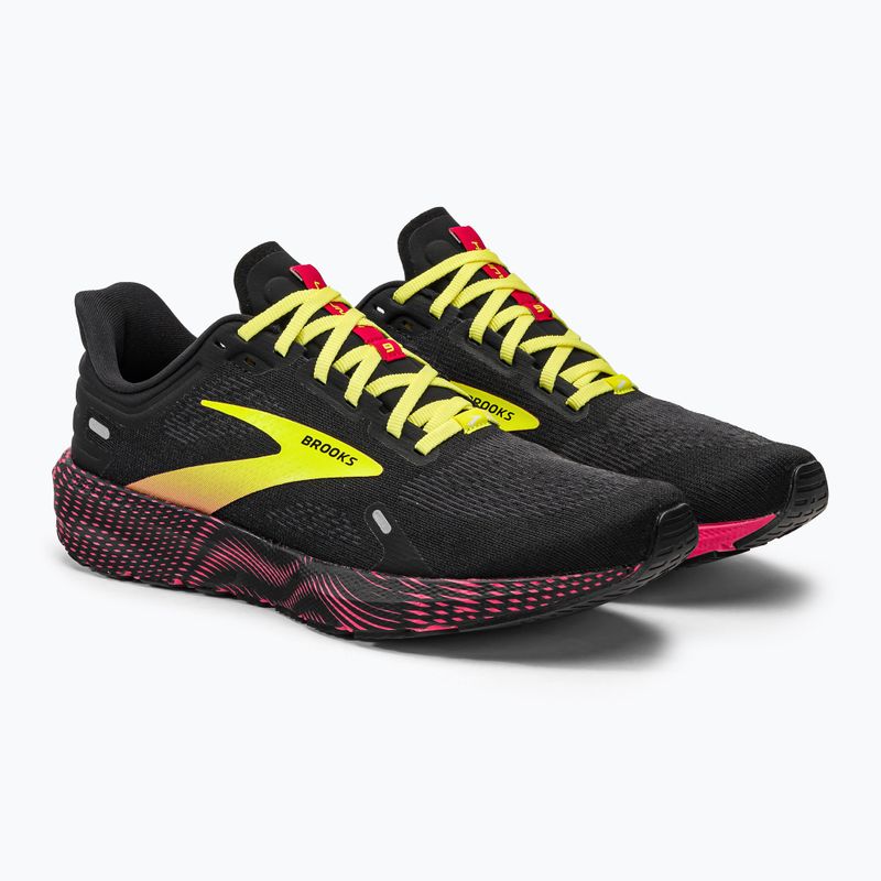 Buty do biegania męskie Brooks Launch 9 black/pink/yellow 5