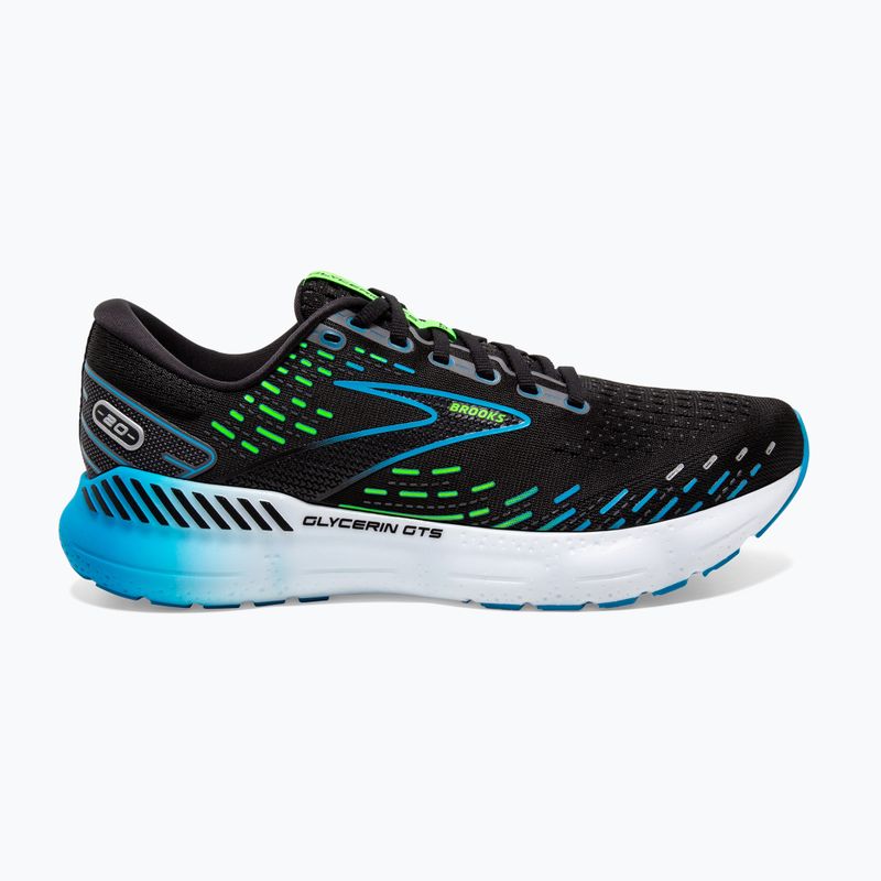 Buty do biegania męskie Brooks Glycerin GTS 20 black/hawaiian ocean/green 12