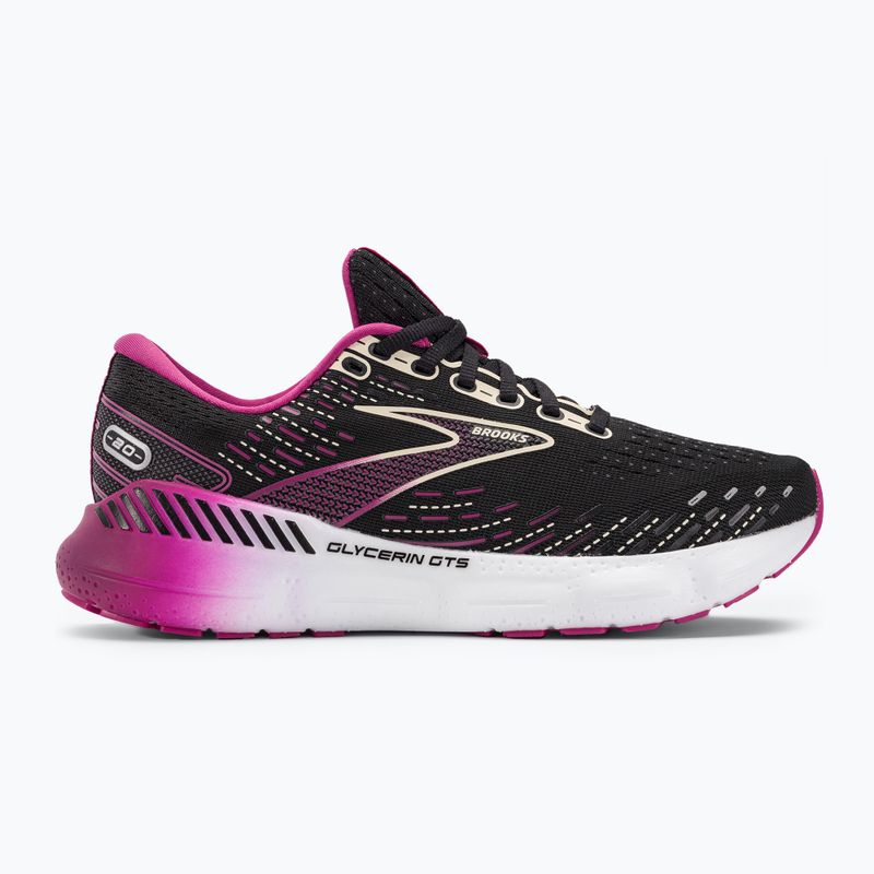Buty do biegania damskie Brooks Glycerin GTS 20 black/fuchsia/linen 2