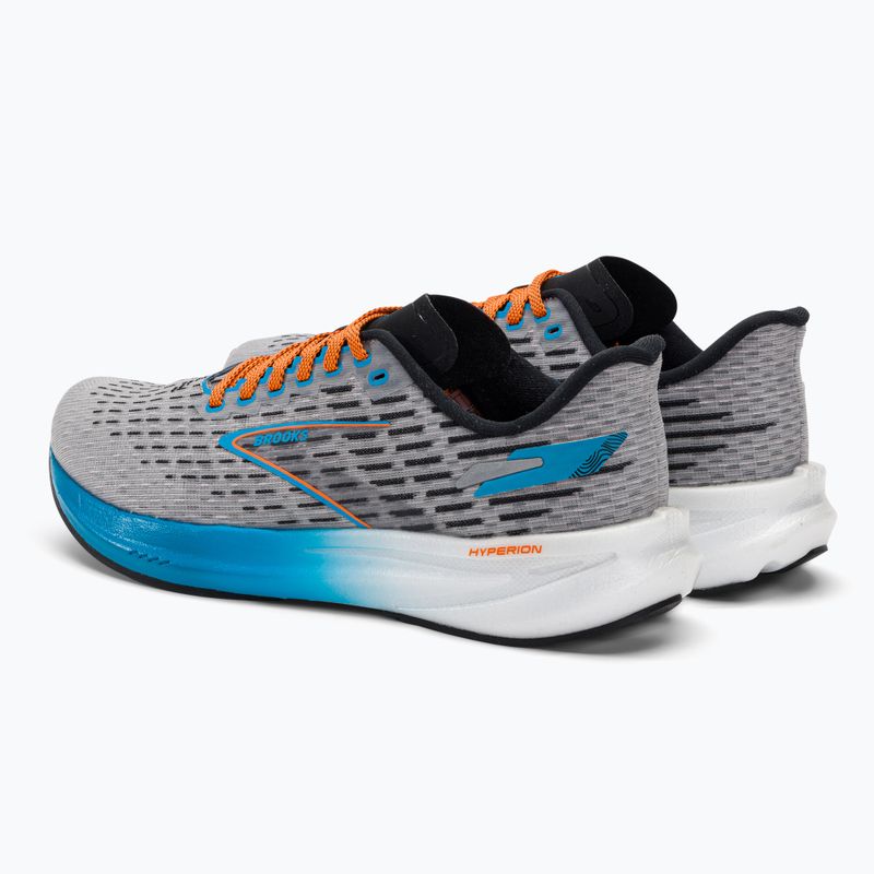 Buty do biegania męskie Brooks Hyperion grey/atomic blue/scarlet 3